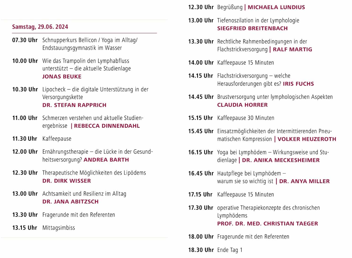 Fortbildung rund um das Thema Lymphologie